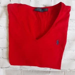 V-neck Ralph Lauren polo long-sleeve
